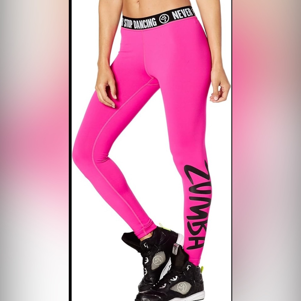 Zumba Fitness - Zumba Wear Never Stop Dancing Pink Leggings Women’s Size Small